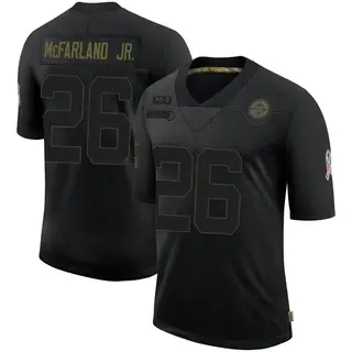 Anthony McFarland Jr. Pittsburgh Steelers Men's Limited 2020 Salute To Service Nike Jersey - Black