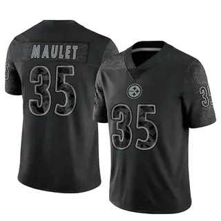 Arthur Maulet Pittsburgh Steelers Men's Limited Reflective Nike Jersey - Black