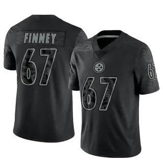 B.J. Finney Pittsburgh Steelers Men's Limited Reflective Nike Jersey - Black