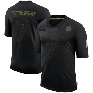 Ben Roethlisberger Pittsburgh Steelers Youth Limited 2020 Salute To Service Nike Jersey - Black