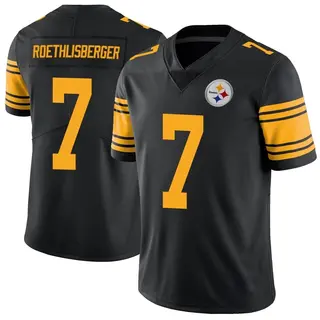 Ben Roethlisberger Pittsburgh Steelers Youth Limited Color Rush Nike Jersey - Black