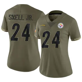 Benny Snell Jr. Pittsburgh Steelers Women's Limited 2022 Salute To Service Nike Jersey - Olive