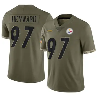 Cameron Heyward Pittsburgh Steelers Men's Limited 2022 Salute To Service Nike Jersey - Olive