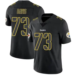 Carlos Davis Pittsburgh Steelers Men's Limited Nike Jersey - Black Impact