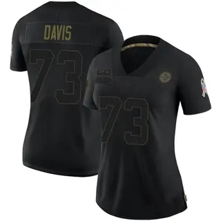 Carlos Davis Pittsburgh Steelers Women's Limited 2020 Salute To Service Nike Jersey - Black