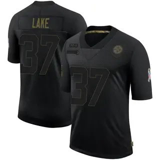 Carnell Lake Pittsburgh Steelers Men's Limited 2020 Salute To Service Nike Jersey - Black