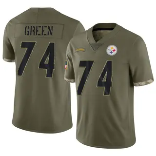 Chaz Green Pittsburgh Steelers Men's Limited 2022 Salute To Service Nike Jersey - Olive