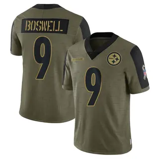 Chris Boswell Pittsburgh Steelers Men's Limited 2021 Salute To Service Nike Jersey - Olive