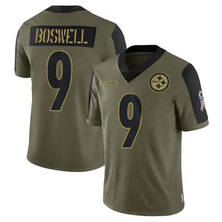Chris Boswell Pittsburgh Steelers Youth Limited 2021 Salute To Service Nike Jersey - Olive
