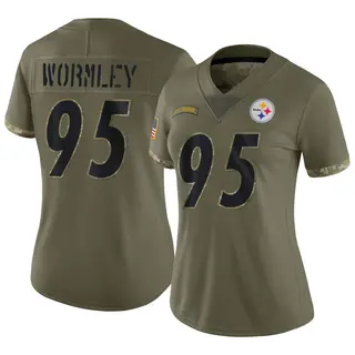Chris Wormley Pittsburgh Steelers Women's Limited 2022 Salute To Service Nike Jersey - Olive