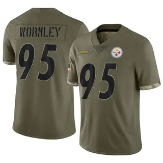 Chris Wormley Pittsburgh Steelers Youth Limited 2022 Salute To Service Nike Jersey - Olive