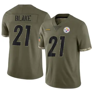 Christian Blake Pittsburgh Steelers Men's Limited 2022 Salute To Service Nike Jersey - Olive