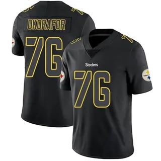 Chukwuma Okorafor Pittsburgh Steelers Men's Limited Nike Jersey - Black Impact