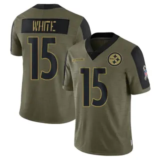Cody White Pittsburgh Steelers Men's Limited Olive 2021 Salute To Service Nike Jersey - White