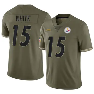 Cody White Pittsburgh Steelers Men's Limited Olive 2022 Salute To Service Nike Jersey - White