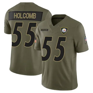 Cole Holcomb Pittsburgh Steelers Men's Limited 2025 Salute to Service Nike Jersey - Olive