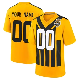 Custom Pittsburgh Steelers Men's Game Custom Alternate 1933 Throwback Nike Jersey - Gold