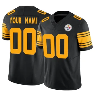 Custom Pittsburgh Steelers Youth Limited Custom 2nd Alternate Vapor F.U.S.E. Nike Jersey - Black