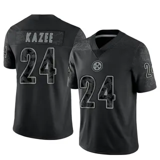 Damontae Kazee Pittsburgh Steelers Men's Limited Reflective Nike Jersey - Black