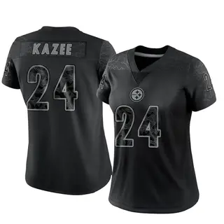 Damontae Kazee Pittsburgh Steelers Women's Limited Reflective Nike Jersey - Black