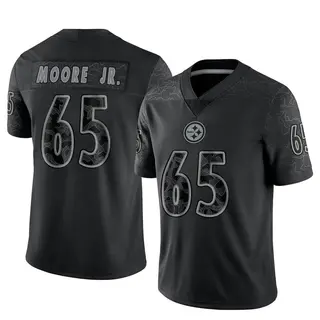 Dan Moore Jr. Pittsburgh Steelers Men's Limited Reflective Nike Jersey - Black