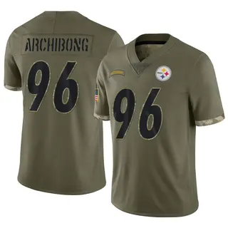 Daniel Archibong Pittsburgh Steelers Youth Limited 2022 Salute To Service Nike Jersey - Olive