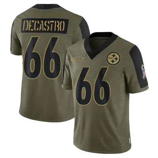David DeCastro Pittsburgh Steelers Men's Limited 2021 Salute To Service Nike Jersey - Olive