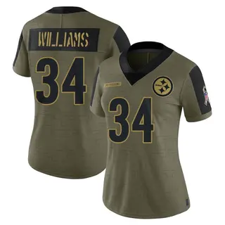 DeAngelo Williams Pittsburgh Steelers Women's Limited 2021 Salute To Service Nike Jersey - Olive