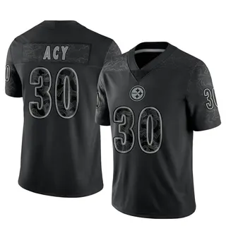 DeMarkus Acy Pittsburgh Steelers Men's Limited Reflective Nike Jersey - Black