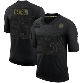 Dermontti Dawson Pittsburgh Steelers Men's Limited 2020 Salute To Service Nike Jersey - Black