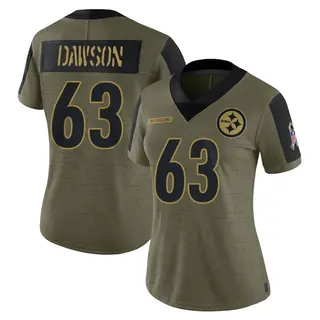 Dermontti Dawson Pittsburgh Steelers Women's Limited 2021 Salute To Service Nike Jersey - Olive