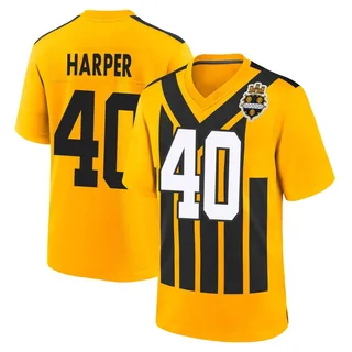 Devin Harper Pittsburgh Steelers Men's Game Alternate 1933 Throwback Nike Jersey - Gold