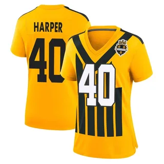 Devin Harper Pittsburgh Steelers Women's Game Alternate 1933 Throwback Nike Jersey - Gold