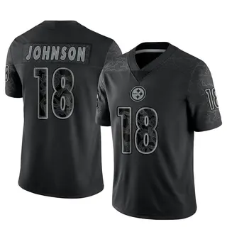 Diontae Johnson Pittsburgh Steelers Men's Limited Reflective Nike Jersey - Black