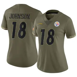 Diontae Johnson Pittsburgh Steelers Women's Limited 2022 Salute To Service Nike Jersey - Olive