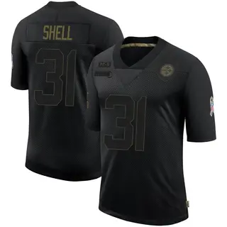 Donnie Shell Pittsburgh Steelers Men's Limited 2020 Salute To Service Nike Jersey - Black