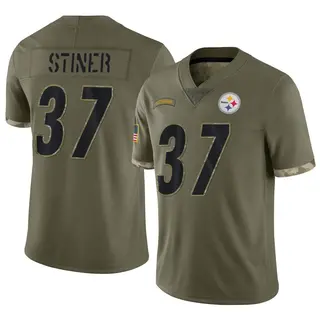 Donovan Stiner Pittsburgh Steelers Men's Limited 2022 Salute To Service Nike Jersey - Olive