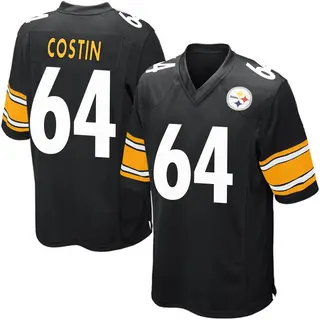 Doug Costin Pittsburgh Steelers Men's Game Team Color Nike Jersey - Black