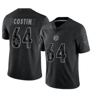 Doug Costin Pittsburgh Steelers Men's Limited Reflective Nike Jersey - Black