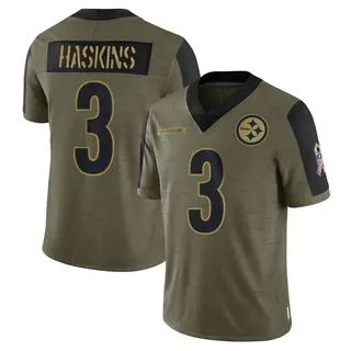 Dwayne Haskins Pittsburgh Steelers Men's Limited 2021 Salute To Service Nike Jersey - Olive