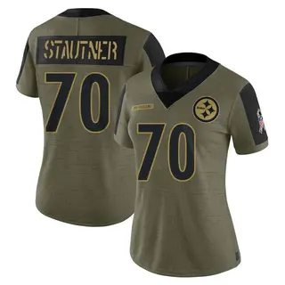 Ernie Stautner Pittsburgh Steelers Women's Limited 2021 Salute To Service Nike Jersey - Olive