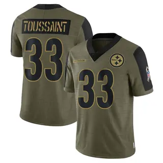 Fitzgerald Toussaint Pittsburgh Steelers Men's Limited 2021 Salute To Service Nike Jersey - Olive