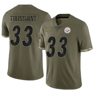 Fitzgerald Toussaint Pittsburgh Steelers Men's Limited 2022 Salute To Service Nike Jersey - Olive