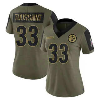Fitzgerald Toussaint Pittsburgh Steelers Women's Limited 2021 Salute To Service Nike Jersey - Olive