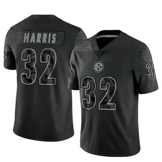 Franco Harris Pittsburgh Steelers Men's Limited Reflective Nike Jersey - Black