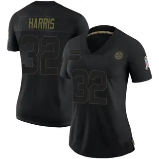 Franco Harris Pittsburgh Steelers Women's Limited 2020 Salute To Service Nike Jersey - Black