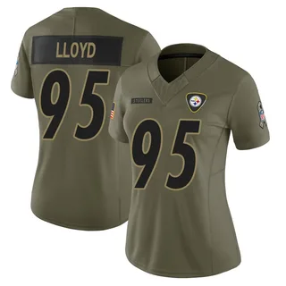 Greg Lloyd Pittsburgh Steelers Women's Limited 2025 Salute to Service Nike Jersey - Olive