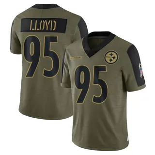 Greg Lloyd Pittsburgh Steelers Youth Limited 2021 Salute To Service Nike Jersey - Olive