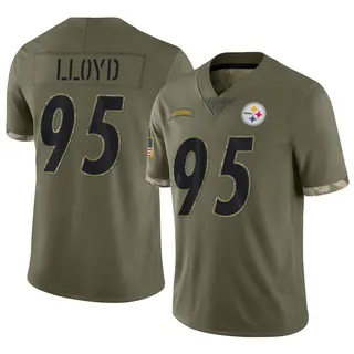Greg Lloyd Pittsburgh Steelers Youth Limited 2022 Salute To Service Nike Jersey - Olive