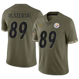 Gunner Olszewski Pittsburgh Steelers Youth Limited 2022 Salute To Service Nike Jersey - Olive